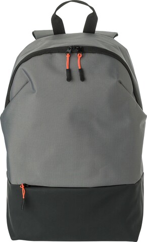 500D Zweifarbiger Rucksack Indigo – Grau bedrucken, Art.-Nr. 003999999_1041621