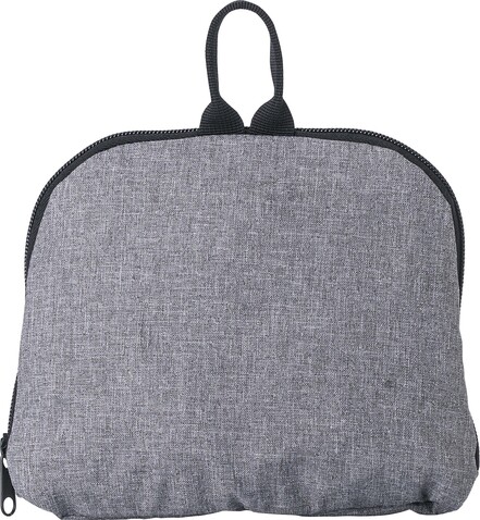 300D Zweifarbiger faltbarer Rucksack mit Kordelzug Camilla – Grau bedrucken, Art.-Nr. 003999999_1041628
