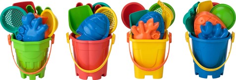 Strandset Mateo | Recycelt | Eimer – custom/multicolor bedrucken, Art.-Nr. 009999999_1043170