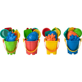 Recycelter PP-Strandeimer Mateo – custom/multicolor bedrucken, Art.-Nr. 009999999_1043170