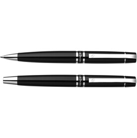 Charles Dickens® Schreibset aus Metall Santana – Schwarz bedrucken, Art.-Nr. 001999999_1058