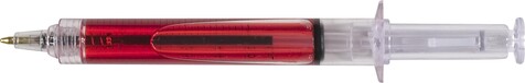 Kugelschreiber Dr. David | Spritzenform – Rot bedrucken, Art.-Nr. 008999999_1063