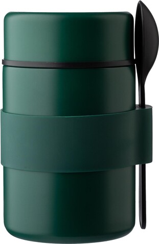 Doppelwandiger Lunchpot Niko | 460 ml – Grün bedrucken, Art.-Nr. 004999999_1096712