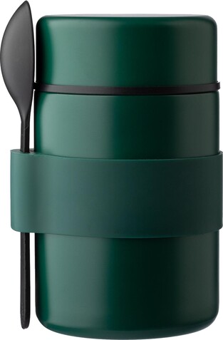 Doppelwandige Lunchbox Niko aus Edelstahl – Blau bedrucken, Art.-Nr. 005999076_1096712