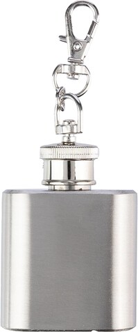 Flachmann aus Edelstahl Julia – Silber bedrucken, Art.-Nr. 032999999_1096713