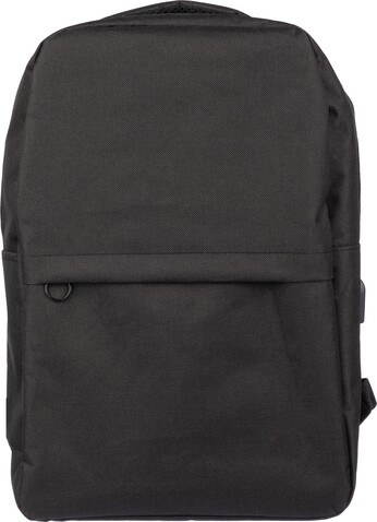 Laptop-Rucksack Henrik | USB-Anschluss – Schwarz bedrucken, Art.-Nr. 001999999_1096836