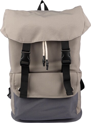 Polyester (600D) Rucksack Jürgen – taupefarben bedrucken, Art.-Nr. 113999999_1096880