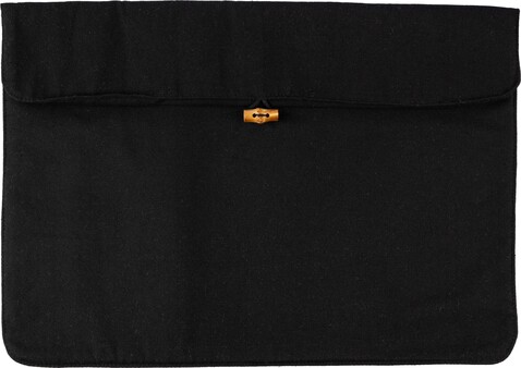 Laptoptasche aus Baumwolle (220 gr/m²) Dirk – Schwarz bedrucken, Art.-Nr. 001999999_1097196