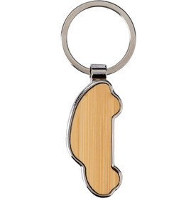 Schlüsselhalter aus Zinklegierung Angelika – Braun bedrucken, Art.-Nr. 011999999_1097197