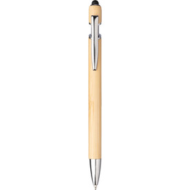 Kugelschreiber Manuela | Bambus | Stylus – Braun bedrucken, Art.-Nr. 011999128_1097473