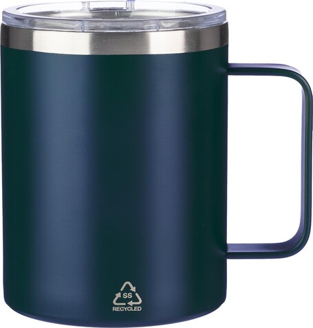 Doppelwandiger Becher aus Edelstahl (300 ml) Renate – Blau bedrucken, Art.-Nr. 005999999_1097560