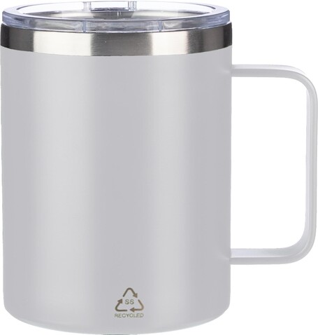 Doppelwandiger Becher aus Edelstahl (300 ml) Renate – Weiß bedrucken, Art.-Nr. 002999999_1097560