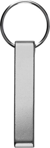 Schlüsselhalter aus recyceltem Aluminium Anneliese – Silber bedrucken, Art.-Nr. 032999999_1097567