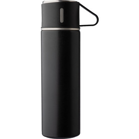 Doppelwandiges Flaschenset aus Edelstahl (420 ml) Herbert – Schwarz bedrucken, Art.-Nr. 001999999_1097588 Doppelwandiges Flaschenset aus Edelstahl (420 ml) Herbert – Schwarz bedrucken, Art.-Nr. 001999999_1097588