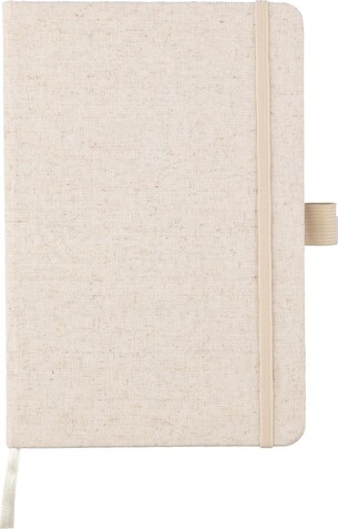 Hanf-Notizbuch A5 Barbara – Khaki bedrucken, Art.-Nr. 013999999_1103680