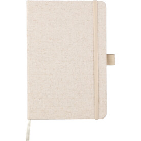 Hanf-Notizbuch A5 Barbara – Khaki bedrucken, Art.-Nr. 013999999_1103680
