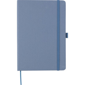 Notizbuch Gertrud | Bioabfallpapier | A5 | Liniert – Blau bedrucken, Art.-Nr. 005999999_1103693