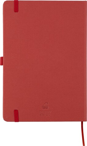 Recycelter Bioabfall und Karton-Notizbuch A5 Gertrud – Rot bedrucken, Art.-Nr. 008999999_1103693