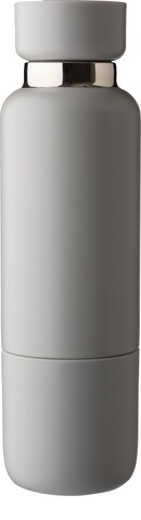 Doppelwandige Flasche aus Edelstahl (500 ml) Lieselotte – Grau bedrucken, Art.-Nr. 003999999_1103695