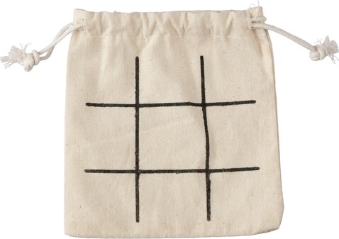 Natürliches Holz-Tic-Tac-Toe-Spiel Waltraud – Khaki bedrucken, Art.-Nr. 013999999_1107132