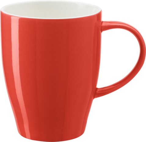 Becher aus Porzellan Paula – Rot bedrucken, Art.-Nr. 008999999_1124