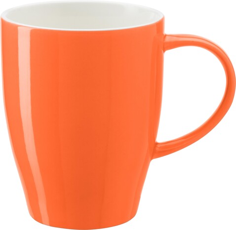 Becher aus Porzellan Paula – Orange bedrucken, Art.-Nr. 007999999_1124