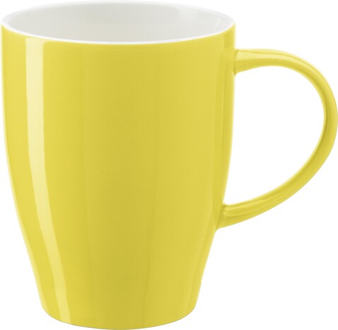 Becher aus Porzellan Paula – Gelb bedrucken, Art.-Nr. 006999999_1124