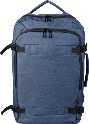 Rucksack Malcolm | Recycelt | Laptop 17" | 29 l – Blau bedrucken, Art.-Nr. 005999999_1148485
