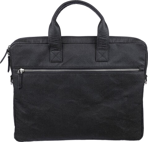 Laptoptasche Lillian aus Tomatenleder – Schwarz bedrucken, Art.-Nr. 001999999_1162805