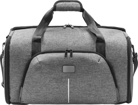 BrandCharger Voyager faltbare Reisetasche – Grau bedrucken, Art.-Nr. 003999999_1163618