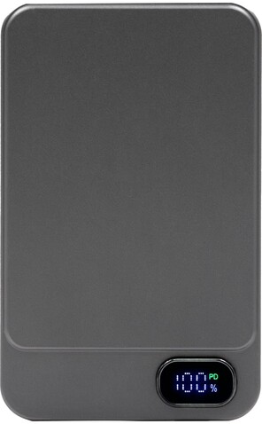 BrandCharger Powerwave 5000 kabellose Powerbank – stahlgrau bedrucken, Art.-Nr. 411999999_1163683