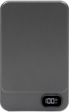 BrandCharger Powerwave 10000 kabellose Powerbank – stahlgrau bedrucken, Art.-Nr. 411999999_1163684