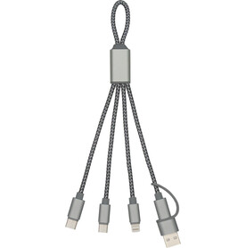 BrandCharger Trident 2 Ladekabel – stahlgrau bedrucken, Art.-Nr. 411999999_1163690