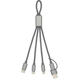 BrandCharger Trident 2 Ladekabel – stahlgrau bedrucken, Art.-Nr. 411999999_1163690