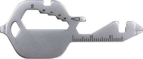 BrandCharger Multitool Kee | 12 Funktionen – Silber bedrucken, Art.-Nr. 032999999_1163694