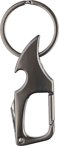 Schlüsselanhänger Bella | Karabiner – stahlgrau bedrucken, Art.-Nr. 411999999_1171292