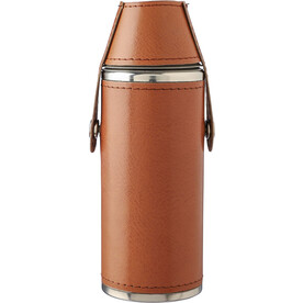 Recycelte Edelstahlflasche Brock – Braun bedrucken, Art.-Nr. 011999999_1171294