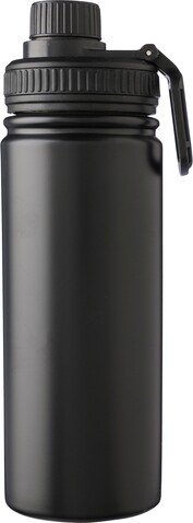 Doppelwandige Edelstahl-Trinkflasche 500 ml Tschad – Schwarz bedrucken, Art.-Nr. 001999999_1171296