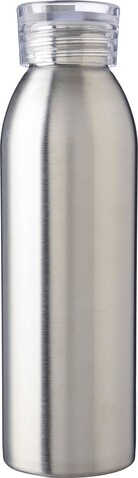 Einwandige Edelstahl-Trinkflasche 650 ml Cindy – Silber bedrucken, Art.-Nr. 032999999_1171297