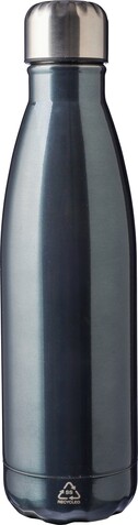 Trinkflasche Sumatra | Recycelt | 650 ml – stahlgrau bedrucken, Art.-Nr. 411999999_1171299