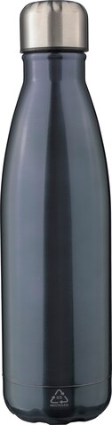 Doppelwandige Flasche Lombok | Recycelt | 500 ml – stahlgrau bedrucken, Art.-Nr. 411999999_1171300