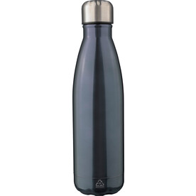 Doppelwandige Flasche Lombok | Recycelt | 500 ml – stahlgrau bedrucken, Art.-Nr. 411999999_1171300