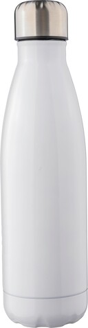 Doppelwandige Edelstahlflasche 500 ml Clifford aus recyceltem Stahl – Weiß bedrucken, Art.-Nr. 002999999_1171300