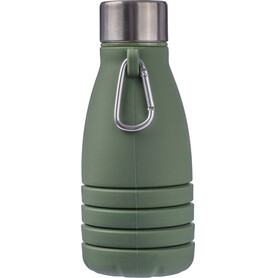 Faltbare Silikon-Trinkflasche Erin 550 ml – Grün bedrucken, Art.-Nr. 004999999_1172250