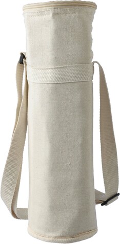Kühltasche für Flaschen aus recycelter Baumwolle (270 g/m2) Eugene – Khaki bedrucken, Art.-Nr. 013999999_1172251