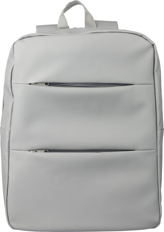 PU 15 Zoll Laptop-Rucksack Felicia – Grau bedrucken, Art.-Nr. 003999999_1172253