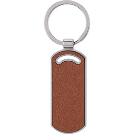 Schlüsselanhänger Jill | Leder | Oval – Braun bedrucken, Art.-Nr. 011999999_1172419