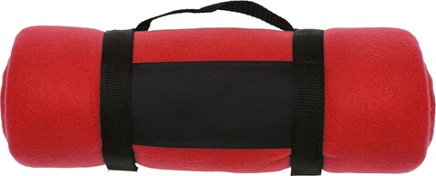 Fleece-Picknickdecke Nora – Rot bedrucken, Art.-Nr. 008999999_1761
