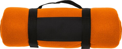 Fleece-Picknickdecke Nora – Orange bedrucken, Art.-Nr. 007999999_1761