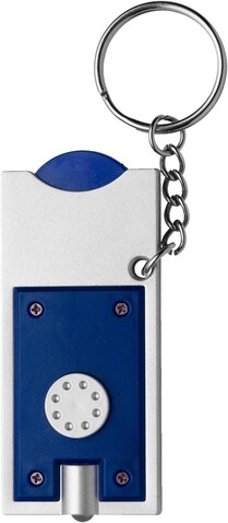 Schlüsselanhänger aus Kunststoff Madeleine – Blau bedrucken, Art.-Nr. 005999999_1987